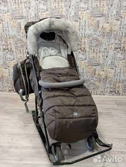Детские санки коляска ника