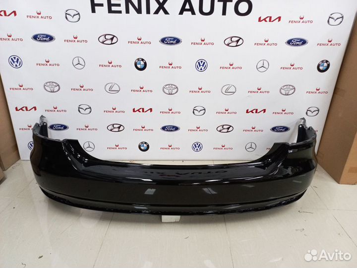 Бампер задний Фольксваген Поло 15-20 год Черный