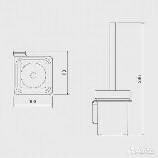 Ершик для унитаза Iddis Slide slibsg0i47 Черный