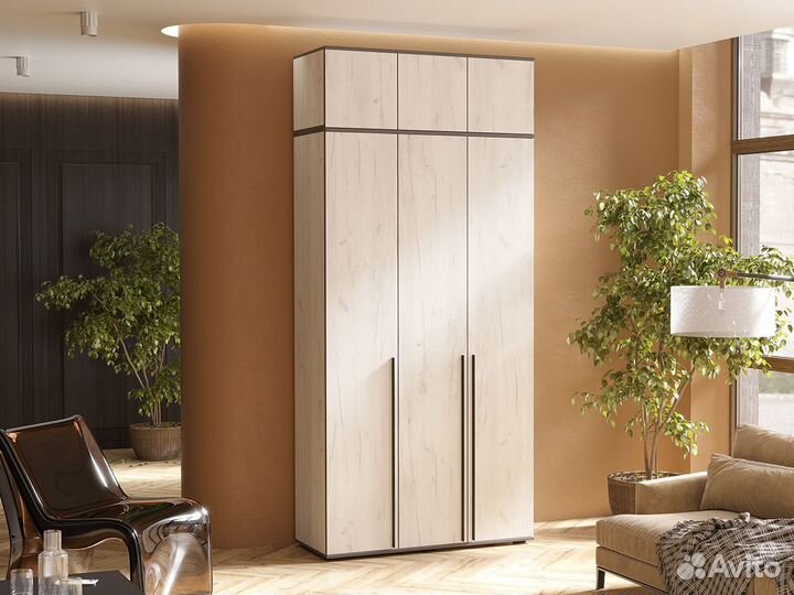 Норд Антресоль к шкафу (1200) (Дуб Крафт Белый)