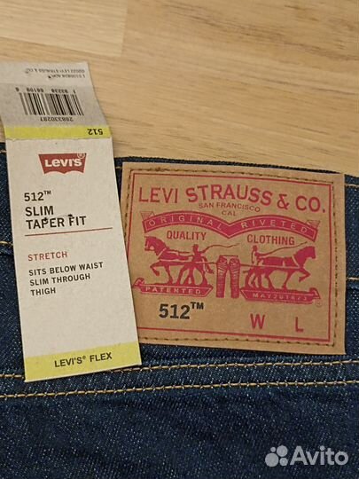 48(36 Джинсы мужские levis 512 новые