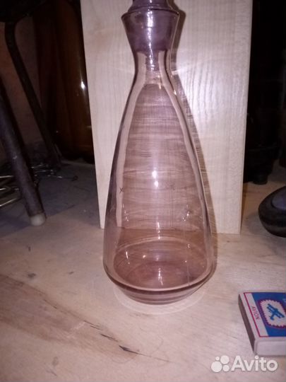 Графин розовое стекло