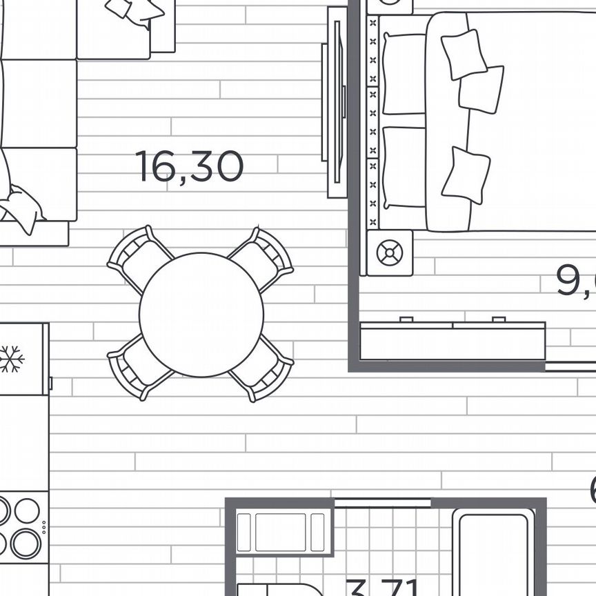 1-к. квартира, 35,8 м², 3/5 эт.