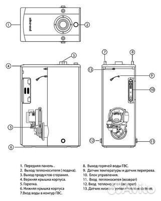 Дизельный двухконтурный котел Kiturami turbo-13