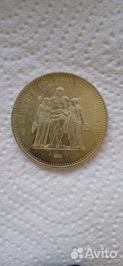 Монета Франция 50 франков 1975 год