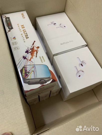 Наушники apple airpods pro 2+ смарт часы watch