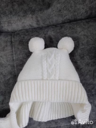 Шапка шлем для девочки зимняя