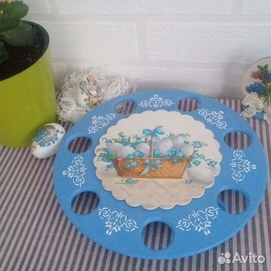 Тарелочка для кулича и пасхальных яиц