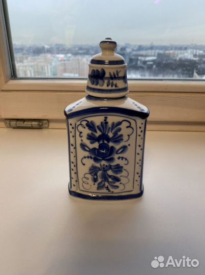 Фляжка глечик керамический Гжель