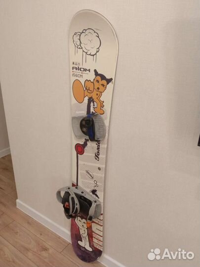 Сноуборд Atom 156 см, ботинки для сноуборда
