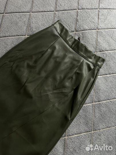 Кожаная юбка длинная