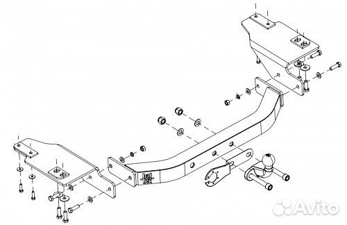 Фаркоп Тойота (Toyota) Land Cruiser Prado 120/150