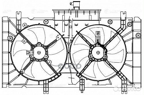 Вентилятор радиатора (2 шт.) с кожухом mazda 6 02