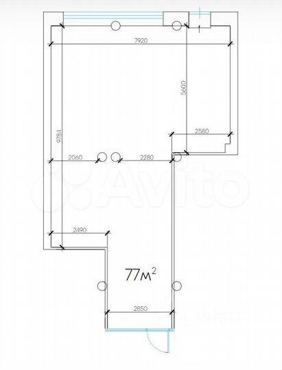 Свободного назначения, рядом с метро, 77 м²