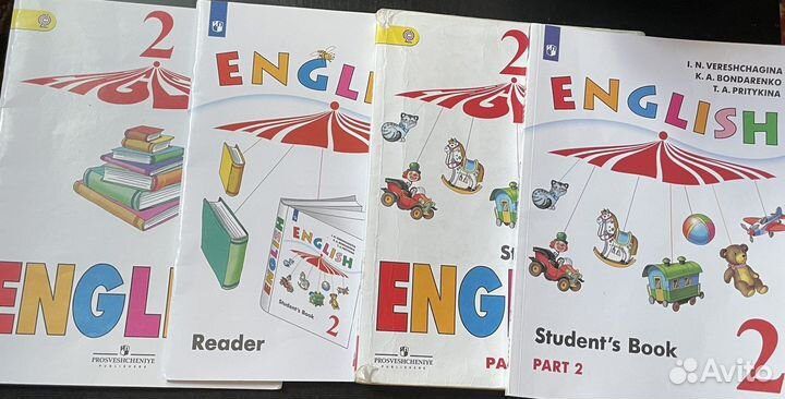 Набор учебников и тетрадей английский язык 2 класс