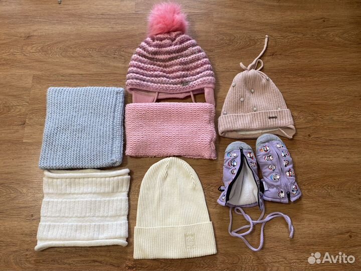 Шапка снуд варежки