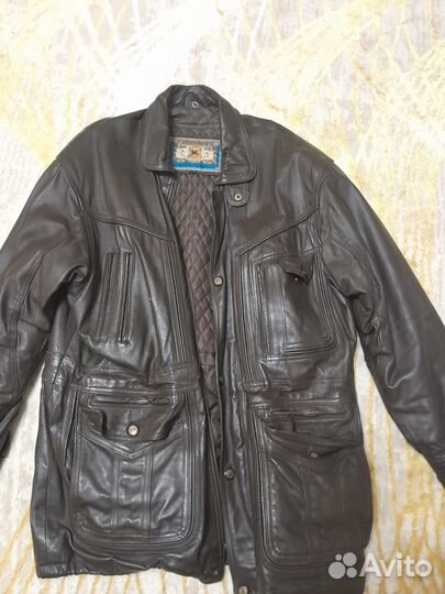 Кожаная куртка мужская коричневая