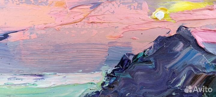 Закат картина маслом