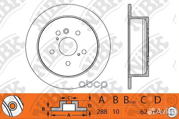 Диск тормозной RN1255 NiBK