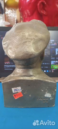 Силуминовый редкий бюст Ленина в кепке