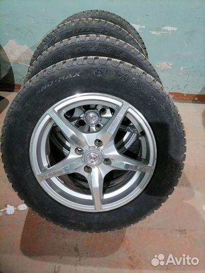 R15 Cordiant Sno-Max 195/65, PCD 4x100 DIA 10