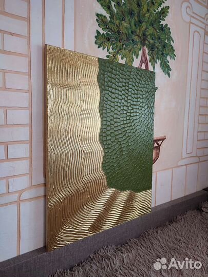 Интерьерная картина в технике барельеф