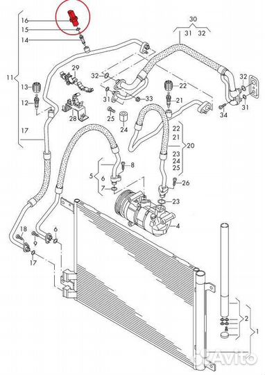 Датчик кондиционера Skoda Octavia A7 2014-2020