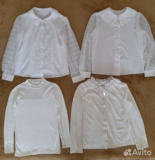 Пакетом белые школьные блузки для девочки 134