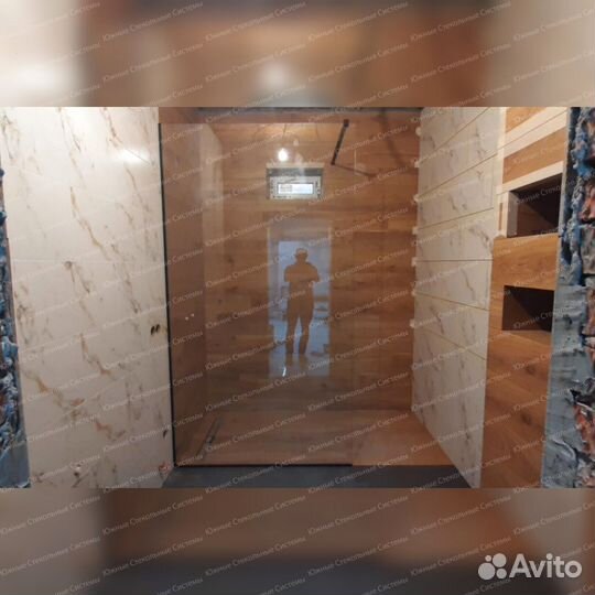 Душевая стеклянная шторка ширма