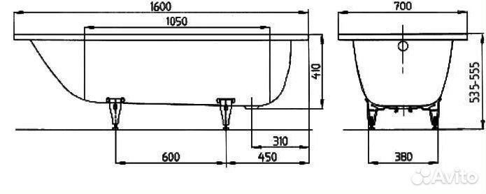 Ванна Kaldewei стальная Германия 160х70см новая