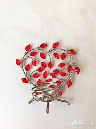 Подсвечник Сердце Swarovski Оригинал Кристаллы