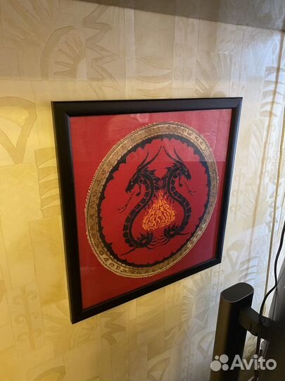 Картина Драконы (41х41 см)