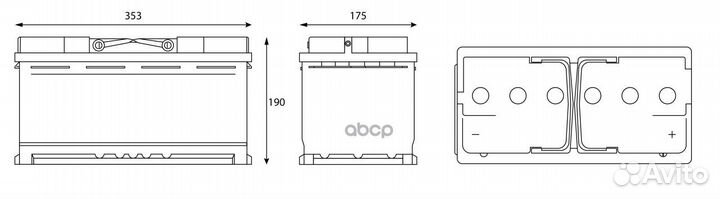 Аккумулятор gladiator EFB 95 Ah, 930 A