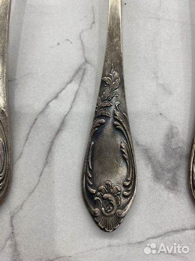 Набор мельхиоровых столовых ложек