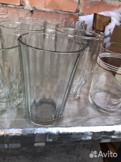Стакан граненый разные тонкие