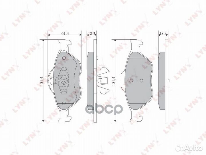 Колодки тормозные дисковые перед BD5108 LYN