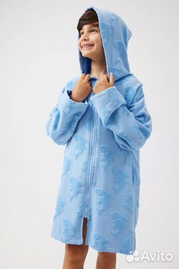 Детское полотенце с капюшоном на молнии