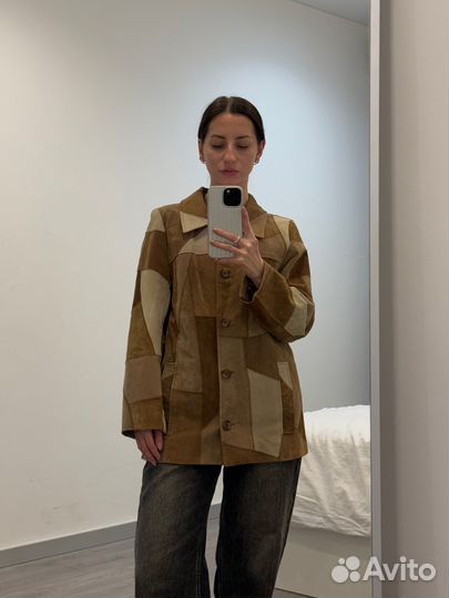 Винтажный пиджак из замшы