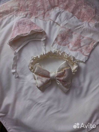 Конверт зимний на выписку для девочки