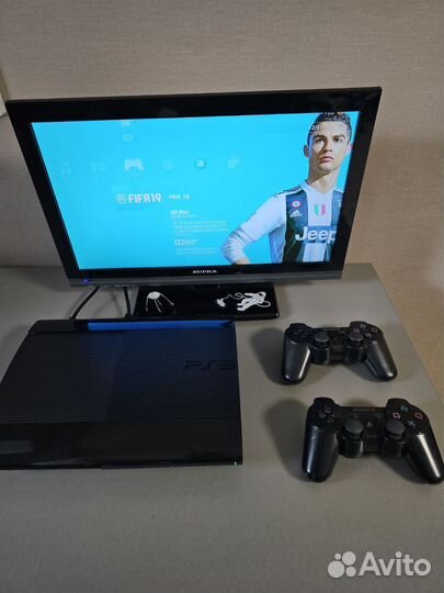 Sony Playstation 3 super slim прошитая 500гб 48игр
