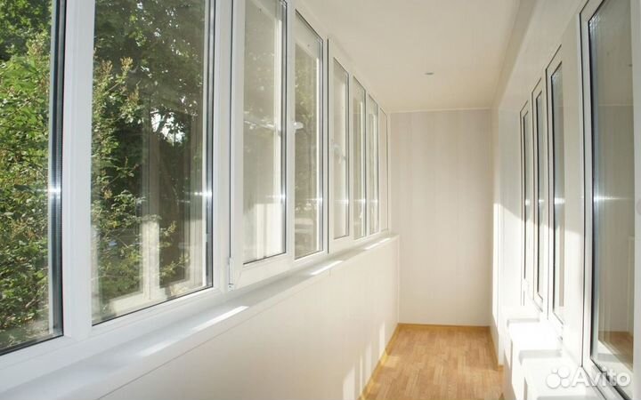 Остекление пвх с отделкой