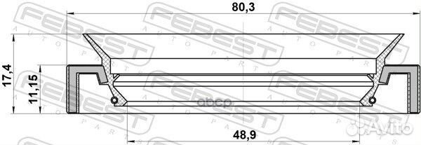 Сальник привода (50X80X11.2X17.4) 95HAY-5080111
