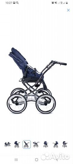 Детские коляски 2 в 1 adbor marsel classic navy bl