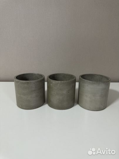 Кашпо из бетона для рассады и мини культур