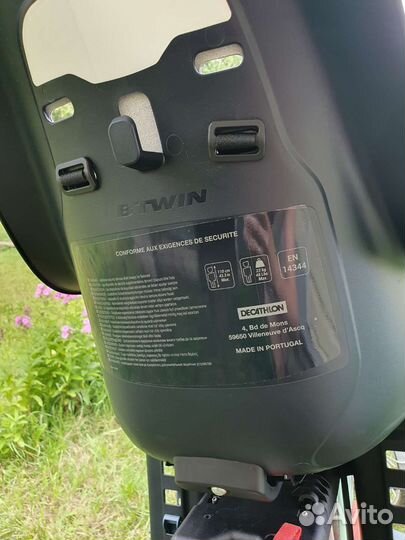 Детское кресло на багажник 100 btwin Х decathlon