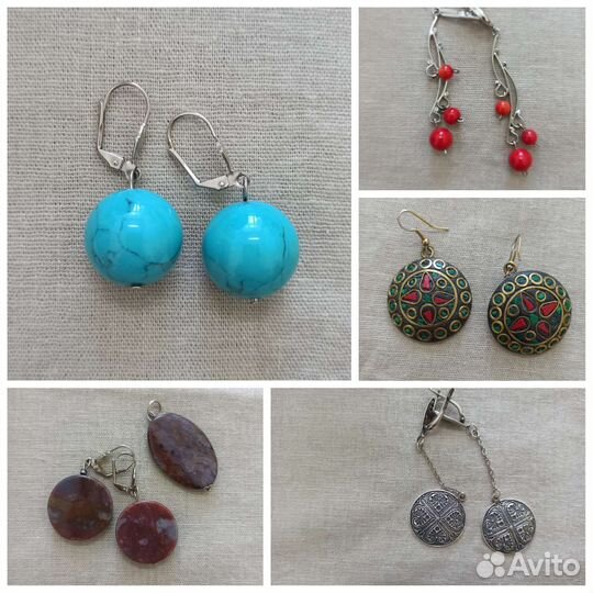 Серьги разные