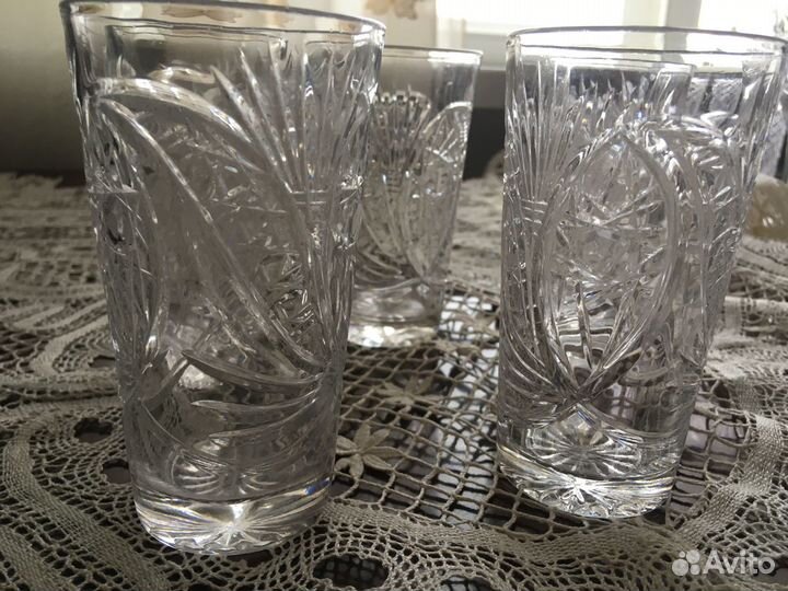 Хрустальные стаканы, СССР Винтаж