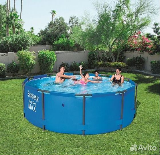 Каркасный бассейн 305х100см.Фильтр насос. Новый