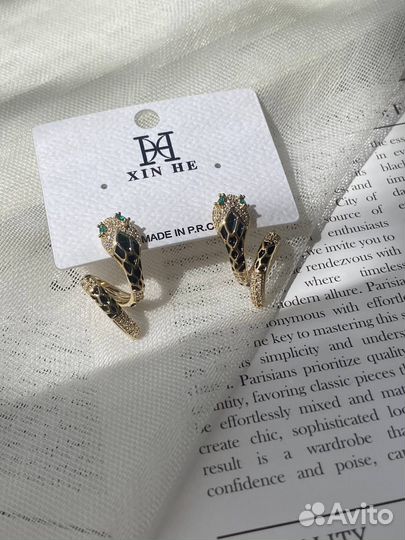 Серьги змеи Bvlgari