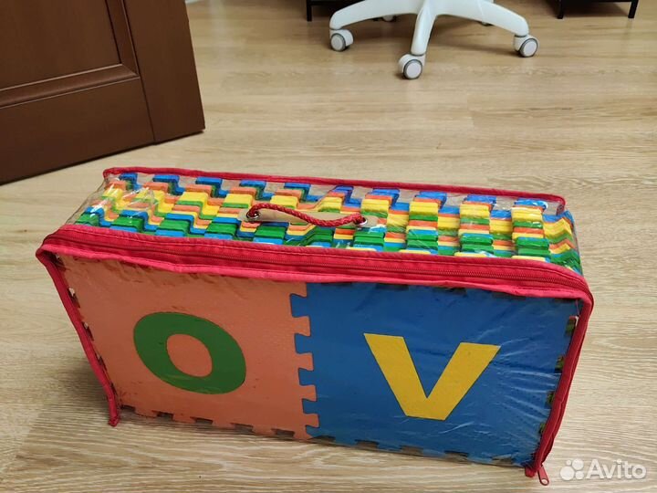 Мягкий пол развивающий с латиницей